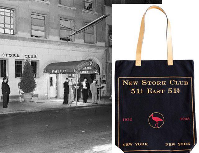 The NY-Historical Society has a gift shop featuring many nods to the Jazz Age, including this tote homage to the Stork Club, New York's New Yorkiest Joint, and home to many secret hand signals used back in the day by staff. ($35, use the code JAZZ16 for a discount)